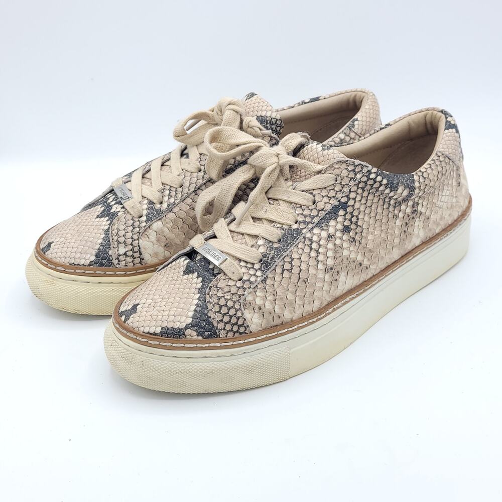 J/Slides Tan Laces Snake Skin women's size 7